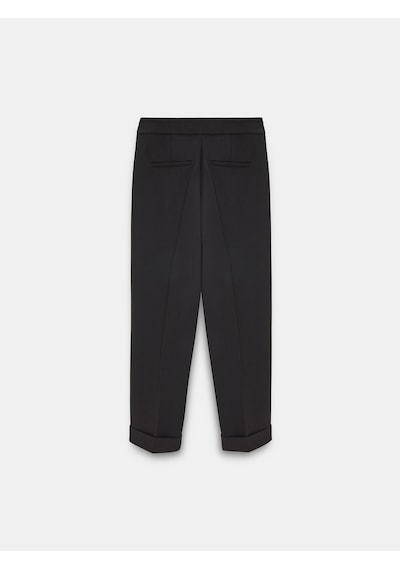 Dilvin 72694 Kıvrık Paça Pileli Pantolon-siyah