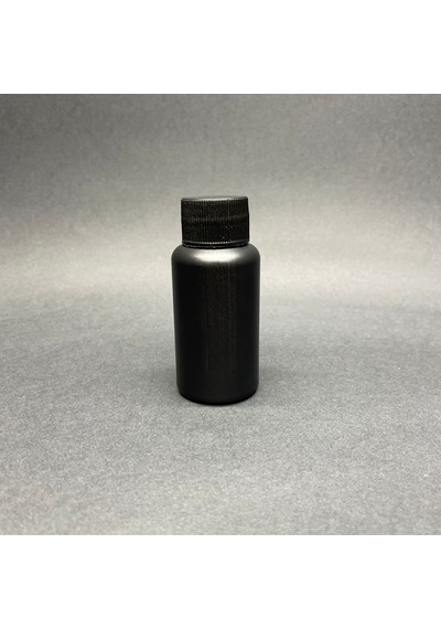 50 Cc Siyah Pe Plastik Şişe - Beyaz Kapaklı- 50ml Kapaklı Plasti