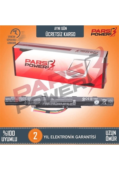 Acer Uyumlu Aspire E5-774G-53XE Notebook Batarya - Pil (Pars Power) 14.8V 2200mAh. 420386