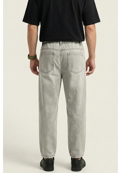 Erkek Rahat Kesim Baggy Jean Pantolon 30073 - Taş