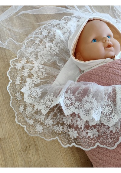 Triko Örg Haki Bebek Kundağı Unisex Bebek Dış Kundak Battaniyesi Hastane Çıkışı Kundak Battaniye Gülkurusu