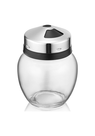 Lexroo Cam Baharatlık 370 Ml Paslanmaz Çelik Tam Açık Tam Kapalı
