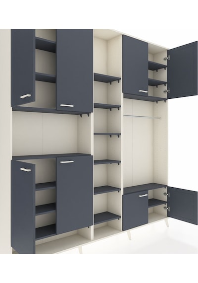 Arges Dolap 18 Raflı 8 Kapaklı Tek Askılı 220x30x243 Aytaşı-antrasit/antrasit Antrasıt/antrasıt Arges Dolap 18 Raflı 8 Kapaklı Tek Askılı 220x30x243 Aytaşı-antrasit/antrasit Antrasıt/antrasıt