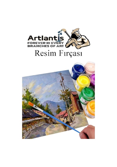 Resim Paleti Ve Resim Fırça Seti 2 Paket Ressam Paleti Boyama Fırçası Akrilik Boya Guaj Boya Suluboya