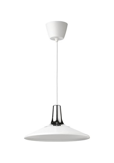 Ikea Fyrtıofyra Sarkıt Lamba, Krom Görünümlü-beyaz, 38 Cm