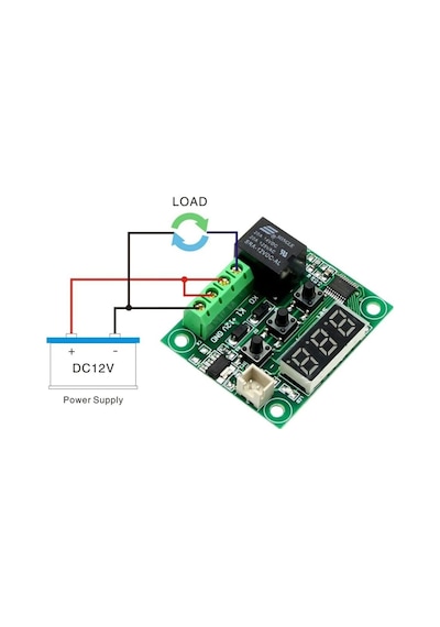 W1209 Dijital Termostat Kontrol Kartı, 12v Dc, Ntc Sensörlü, Isıtma Soğutma Modu