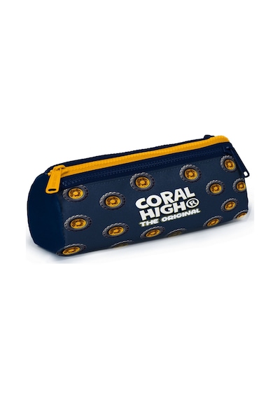 Coral High Erkek Çocuk Turuncu Kamyon Desenli Üç Gözlü Okul Kalem Çantası 31061 Sarı - Siyah
