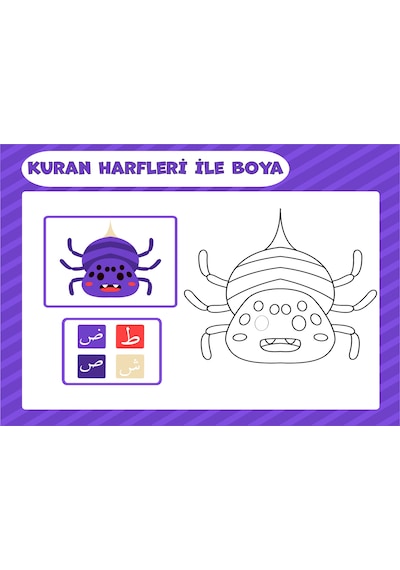 Akrala Boyayarak Elif-ba Öğreniyorum