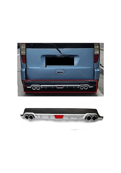 Fiat Doblo Gri Difüzör Difizör Yuvarlak Egzoz Görünüm Kulaklı Tip 2001 - 2012 Uyumlu