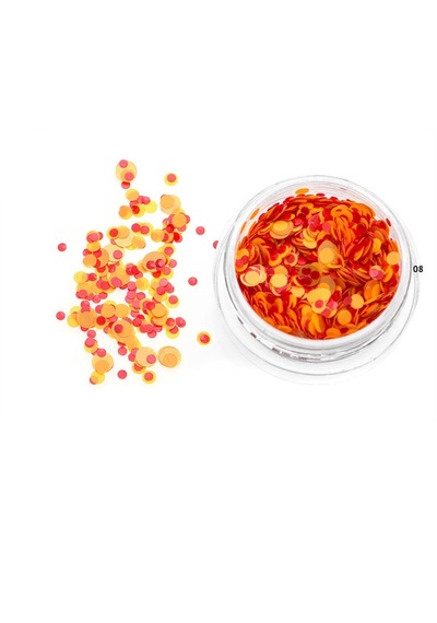 Nail Art Kamifubuki Turuncu Mix Konfeti Pul 5 Gr Kmf08