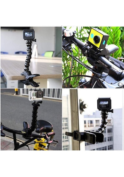 Gopro Aksiyon Kamera Flex Yılan Kelepçe Evrensel Kol 8 Bölümlü