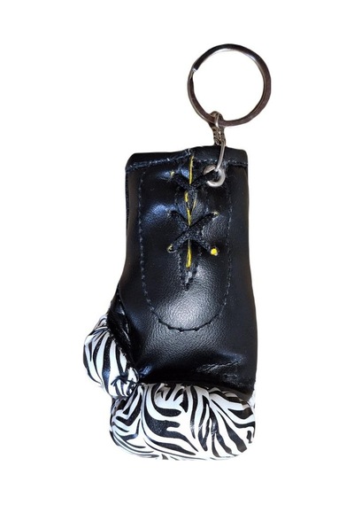 Dragondo Ac1342 Boks Eldiveni Anahtarlık Zebra Desen Tek 001
