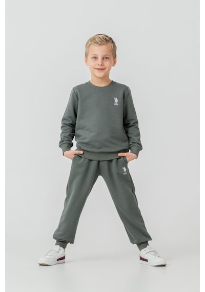 U.S. Polo Assn. Erkek Çocuk Baskılı Haki Uzun Kol Eşofman Takımı Us2606-c-v5 Us2606-c-v5