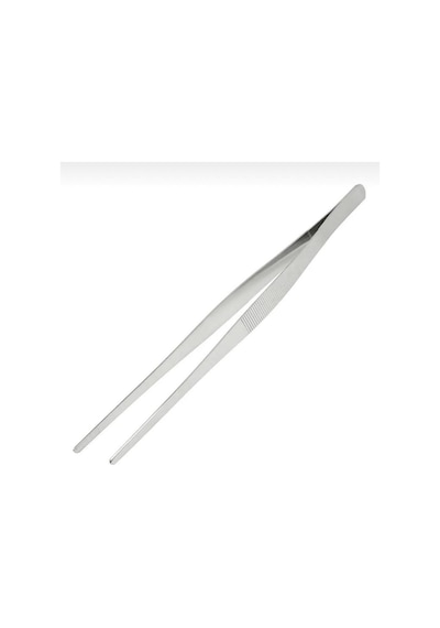 Cımbız Maşa Pişirme Cımbızı Çelik Maşa 30cm Profesyonel Şef Cımbızı Paslanmaz Çelik Gri