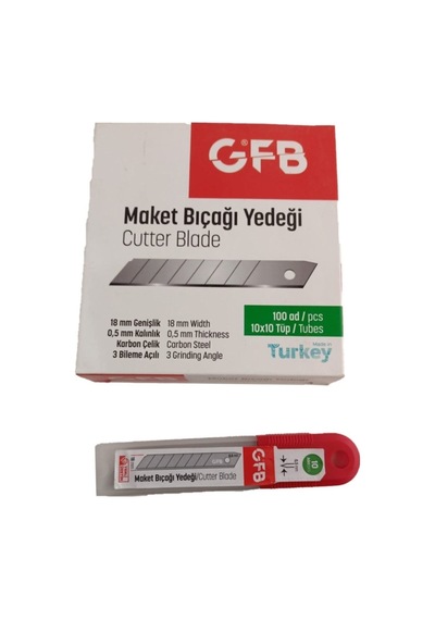 Maket Bıçağı Yedek Uç 10 Adet Kalınlık 18 Mm