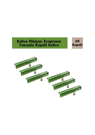 Kahve Dünyası Ecopresso Tanzania Kapsül Kahve 60 Kapsül