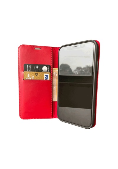 Tecno Spark 8c Cüzdanlı Kapaklı Kılıf Kartlıklı Standlı Kopçalı Kırmızı