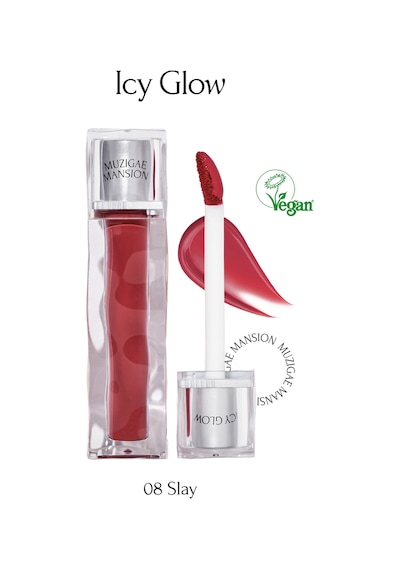 Uzun Süre Parlak Görünüm Sunan Lip Gloss Muzıgae Mansıon Icy Glow 08 Slay 08 Slay