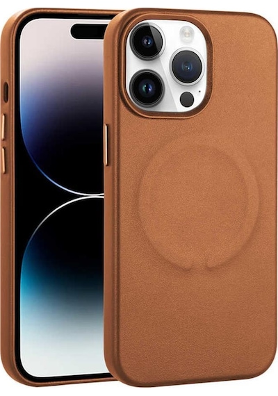 Apple Uyumlu iPhone  14 Pro Max Kılıf PU Deri Magsafe Wireless Şarj Özellikli Derix Kapak