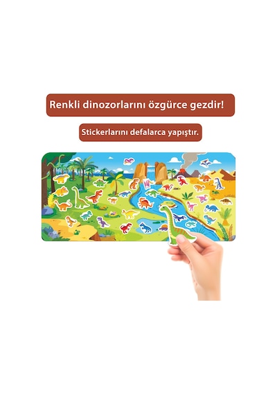 Tükenmeyen Jöle Sticker Kitabı Dinozorlar