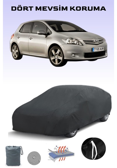 Siyah, Toyota Aurıs 5 Kapılı 2006 - 2010, Araba Brandası, Oto Örtüsü, Araba Çadırı Siyah