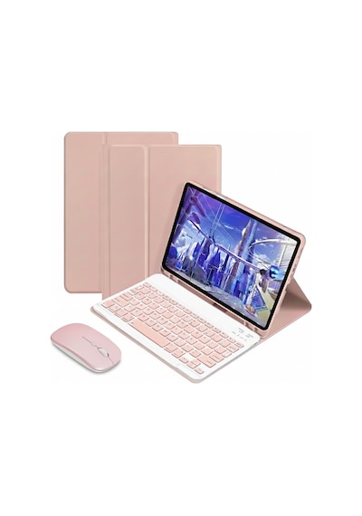 Microcase Samsung Uyumlu Galaxy Tab A11 Plus 11 İnch Tablet İçin Bluetooth Klavye Ve Mouse + Kılıf Bkk6