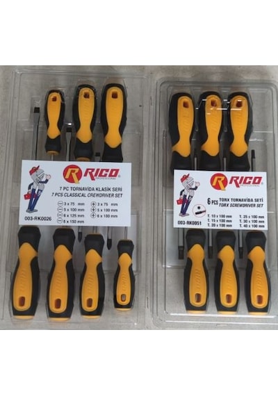 Rico Tornavida ve Torx Tornavida Takımı Seti
