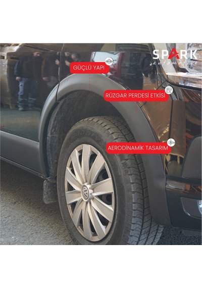 Volkswagen Transporter T6.1 2020-2022 Yıl Aralığı Uyumlu Uzun Şase Sağ Sürgü Dodik Seti 11 Parça Siyah
