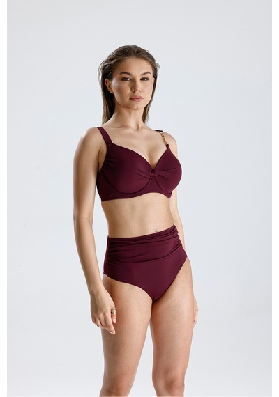 Magic Form Süngerli Toparlayıcı Bikini Üst Mürdüm - 728496473 Mürdüm