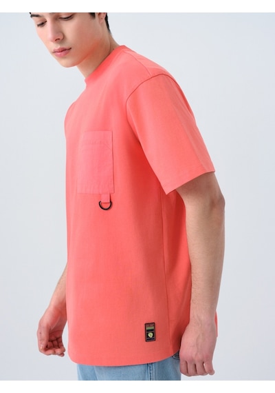 Loose Fit Erkek Tshirt K.kol Turuncu