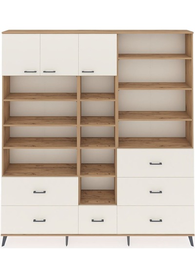 Arges Dolap 17 Raflı 6 Çekmeceli 3 Kapaklı 220x30x243 Çam-aytaşı/aytaşı Aytası/aytası Arges Dolap 17 Raflı 6 Çekmeceli 3 Kapaklı 220x30x243 Çam-aytaşı/aytaşı Aytası/aytası