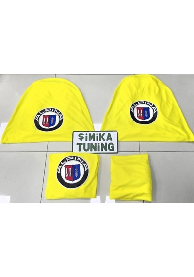 Alpina Sarı Otomobil Servis Kılıfı Ön Ve Arka 4parça Takım 1.kalite Likrali Penye Yıkanabilir Her Ar 1 Takım