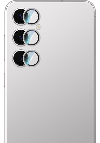 Galaxy Uyumlu S24 Plus Caseworld Alloy Serisi Oleofobik Anti Reflective Kamera Lens Koruyucu Gümüş
