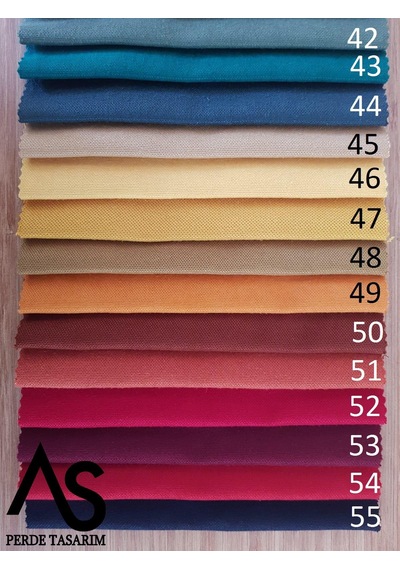 AS Perde Mat Soft Fon Perde Çok Renkli