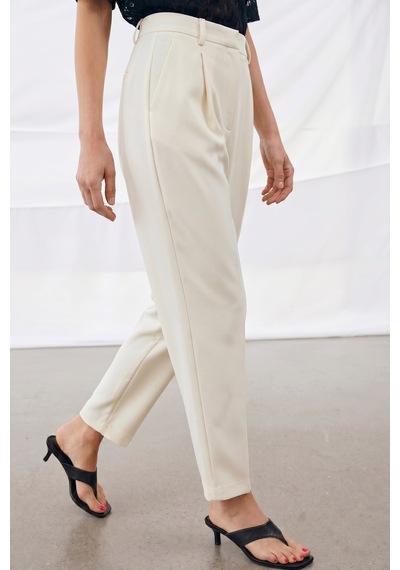 Sateen Talia Havuç Pantolon - Ekru-137379