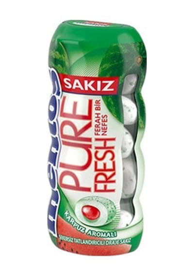 Mentos Pure Fresh Karpuz Aromalı Draje Sakız 12 x 30 G