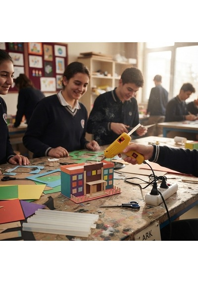 Profesyonel Ve Hobi Kullanımına Uygun Mini Silikon Tabancası + 3 Adet Silikon Mum Hediye