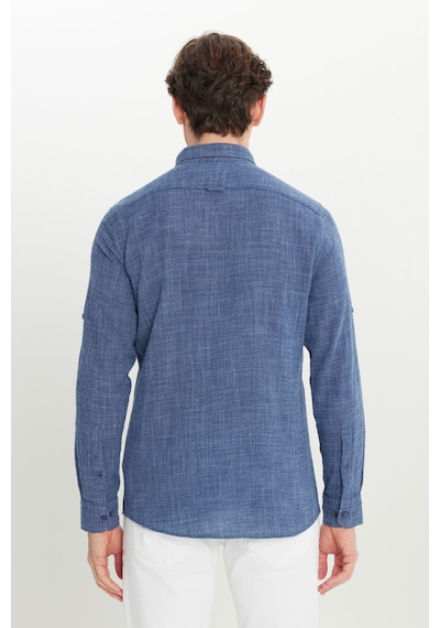 AC&Co / Altınyıldız Classics Erkek Lacı %100 Pamuk Flamlı Slim Fit Dar Kesim Düğmeli Yaka Armürlü Gömlek Lacı AC&Co / Altınyıldız Classics Erkek Lacı %100 Pamuk Flamlı Slim Fit Dar Kesim Düğmeli Yaka Armürlü Gömlek Lacı