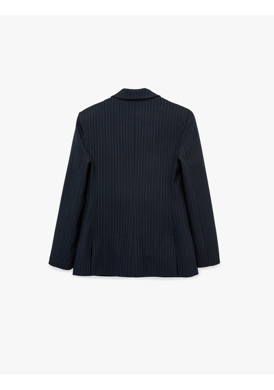 Koton Kruvaze Yaka Uzun Kollu Düğmeli Cep Detaylı Çizgili Blazer Ceket Lacivert Çizgili 6sak50073uw Koton Kruvaze Yaka Uzun Kollu Düğmeli Cep Detaylı Çizgili Blazer Ceket Lacivert Çizgili 6sak50073uw