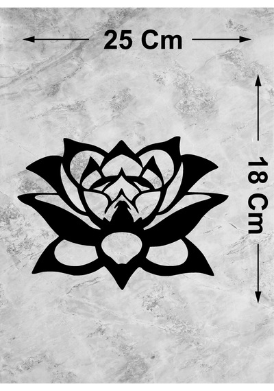 Sticker Usta Lotus Çiçeği Araba Laptop Duvar Folyo Sticker 00366 25X18 Cm