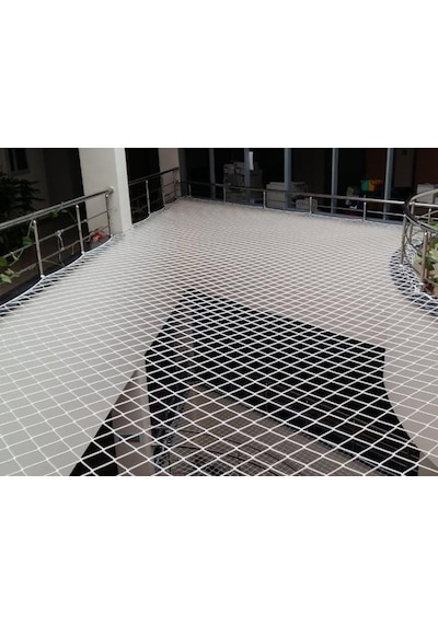Morilu Balkon Filesi - Güvenlik Filesi - 10 Cm Gözenek - 6 Mm İp - Merdiven Filesi - İnşaat Filesi - Balkon Ağı