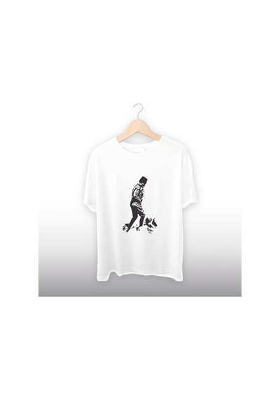 Atatürk Detaylı Unisex Tişört Beyaz