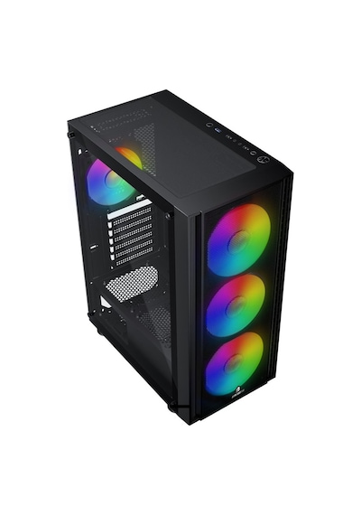Gamebooster Castle A651b 600w Apfc Usb 3.0 Mesh 4 Rainbow Fanlı Mid-t Atx Gaming Siyah Kasa