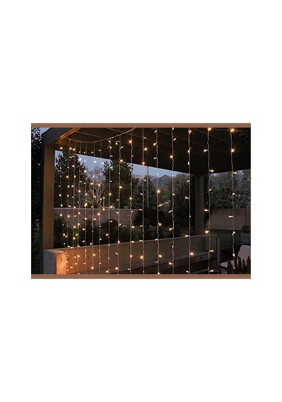 2x2 Mt 140 Ledli Pirinç Perde Led - 8 Farklı Animasyonlu- Günışığı Yılbaşı Süsü Günışığı