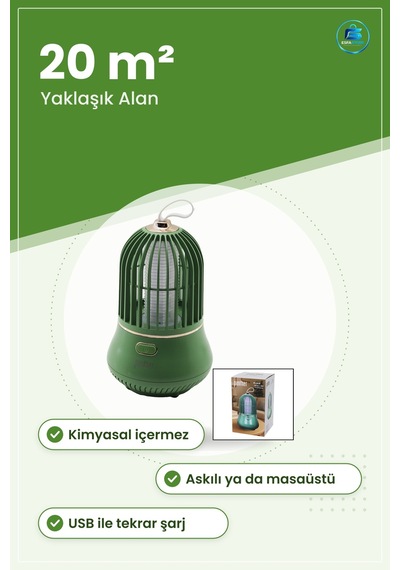 Usb Şarjlı Masaüstü Askılı Sinek Öldürücü Ve Kovucu M² Elektrikli