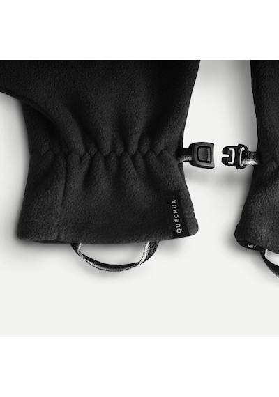Quechua Kadın Yetişkin Outdoor Trekking Dokunmatik Polar Eldiven - Siyah - Mt500