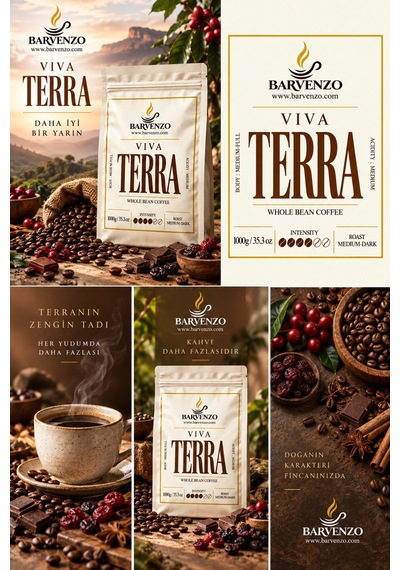 Barvenzo Viva Terra 1000 G Dengeli Karakter Nitelikli Kahve Filtre Kahve Makinesi