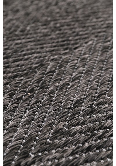 Elit Premium Sisal Jut Halı 1405 Hav Ve Toz Yapmaz Bordürlü Halı Siyah-gri Siyah
