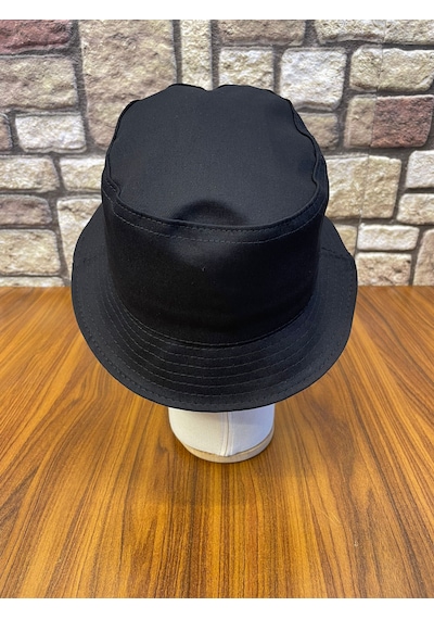 Hamze Bucket Kova Model Gabardin Kumaş Renkli Yazlık Şapka Siyah