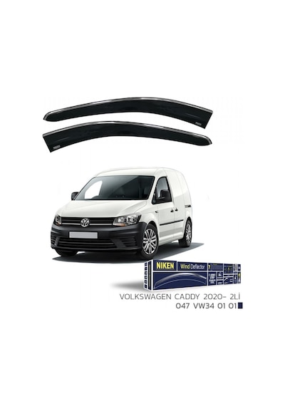 Niken Volkswagen Caddy 2020+ Kromlu Cam Rüzgarlığı 2 Li